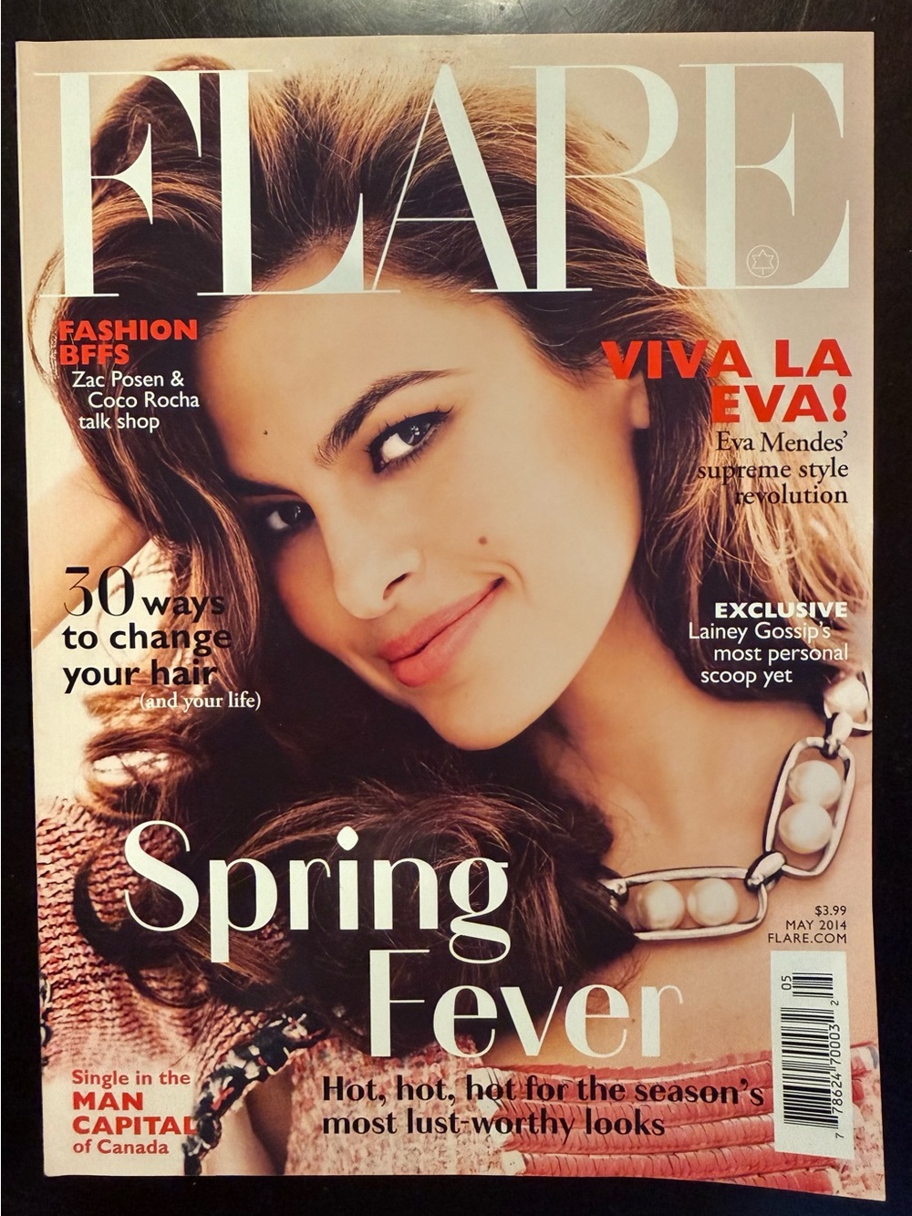 FLARE Magazine May 2014 Cover - Eva Mendes